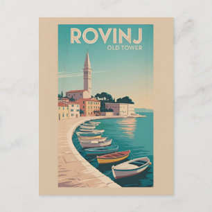 Vintager Charme: Altstadt von Rovinj Postkarte