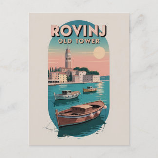Vintager Charme: Altstadt von Rovinj Postkarte