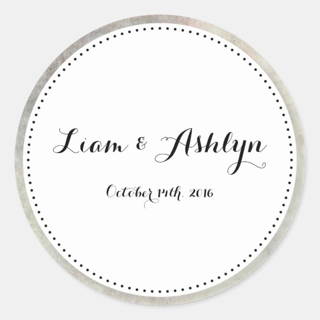 Vintager Charme Runder Aufkleber (Vorderseite)