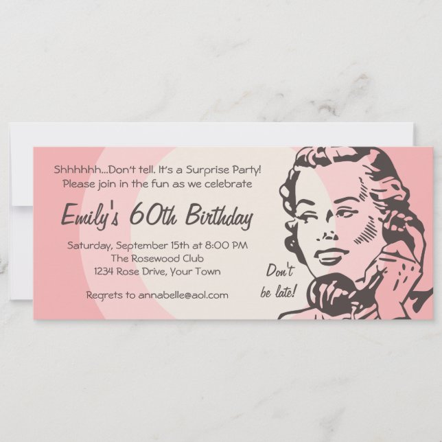 Vintager Chat Einladung (Vorderseite)