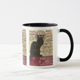 Vintager Chat Noir, Vente Hôtel Drouot Steinlen Tasse
