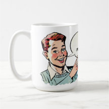 Vintager Cheeky Boy mit Zwei-Finger-Salute