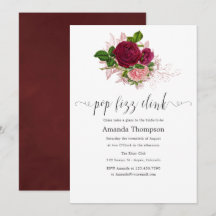 Vintager Chic Blush und Burgund Pop Fizz Clink