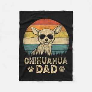 Vintager Chihuahua Vater Hundeliebhaber Vater#39;s Fleecedecke