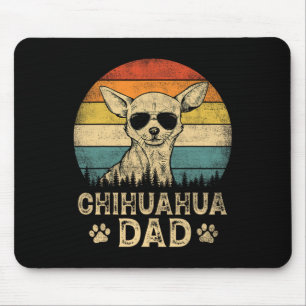 Vintager Chihuahua Vater Hundeliebhaber Vater#39;s Mousepad