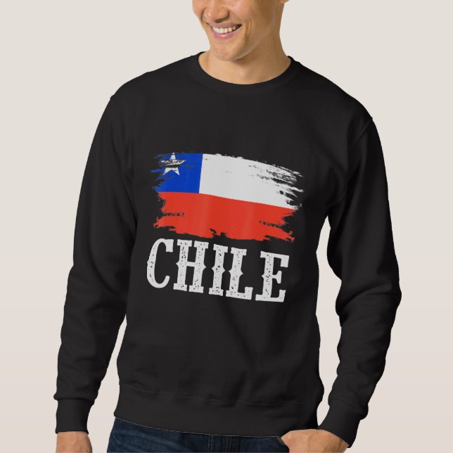 Vintager Chile Flag I Liebe Chile Sweatshirt (Vorderseite)