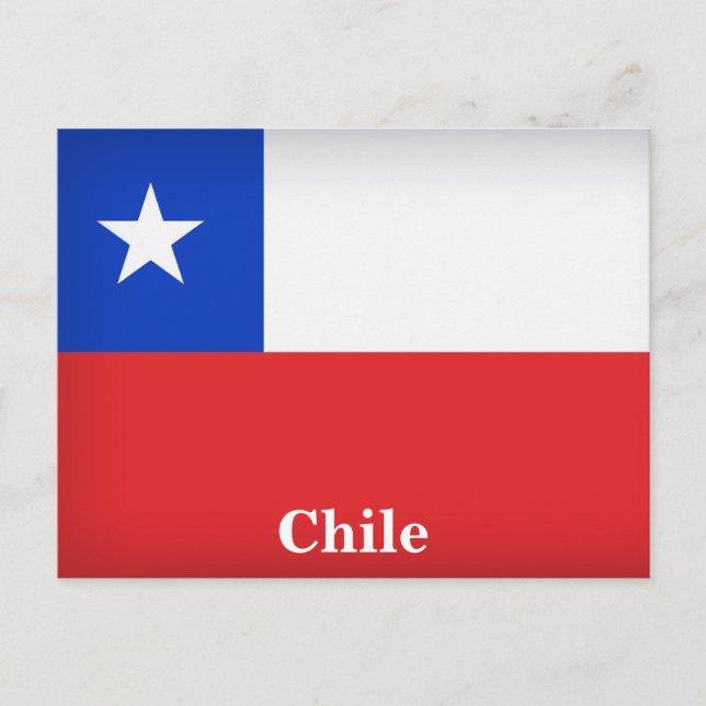 Vintager Chile Flaggenreise Tourismus Postkarte (Vorderseite)