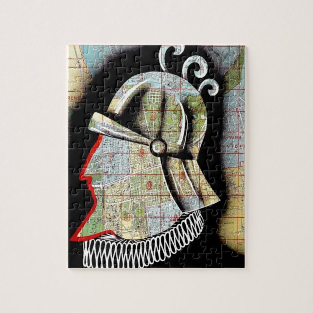 Vintager Chile Santiago Travel Puzzle (Vertikal)