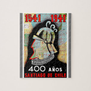 Vintager Chile Santiago Travel Puzzle