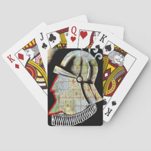 Vintager Chile Santiago Travel Spielkarten