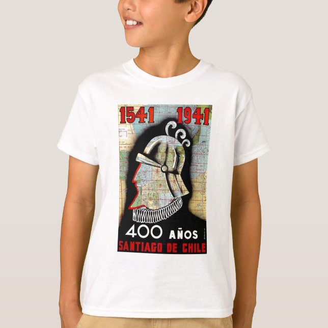 Vintager Chile Santiago Travel T-Shirt (Vorderseite)