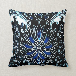 Vintager Chinese im Blau Kissen