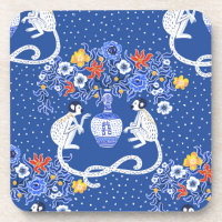 Vintager Chinoiserie Affe und Blume Keuchkissen