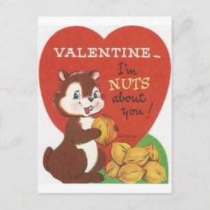 Vintager ChipmunkValentine Feiertagspostkarte