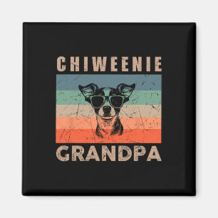 Vintager Chiweenie Dog Grandpa Geschenke für Männe Magnet