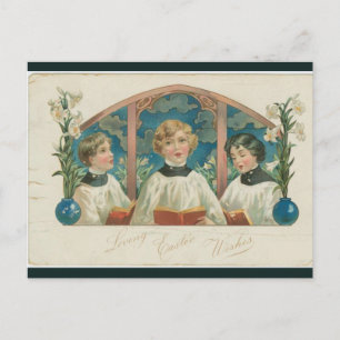 Vintager Chor zu Ostern der Kirche Postkarte