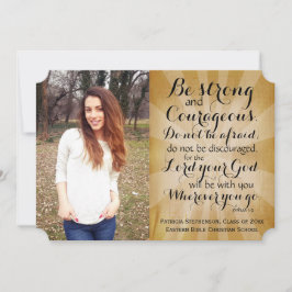 Vintager Christlicher Bibelverse Foto Abschluss Einladung