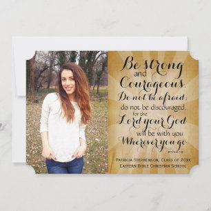 Vintager Christlicher Bibelverse Foto Abschluss Einladung