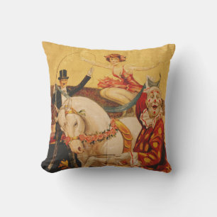 Vintager Circus Art Throw Kissen