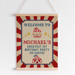 Vintager Circus Carnival Geburtstagsgeschenk Poster