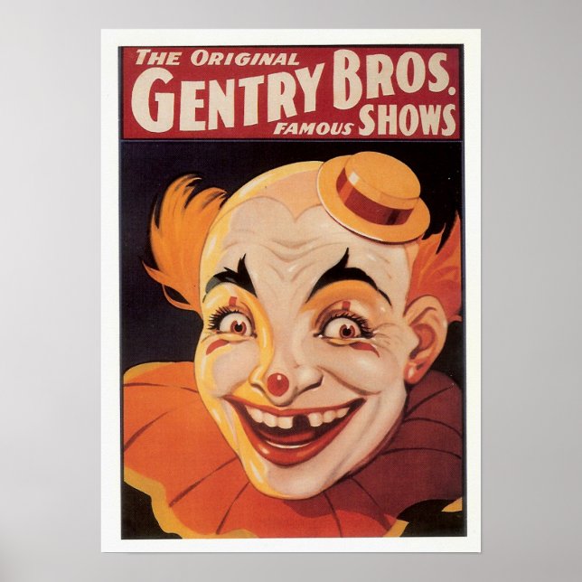 Vintager Circus Clown Poster (Vorne)