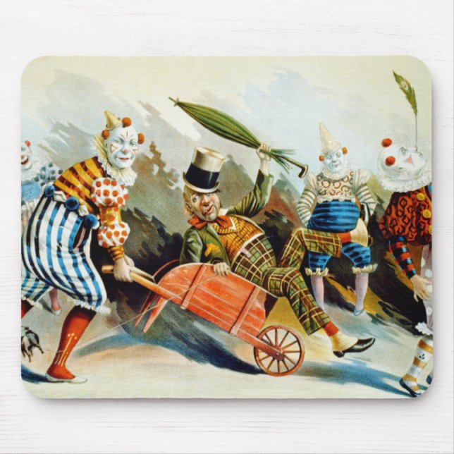 Vintager Circus Clowns Art Mousepad (Vorne)