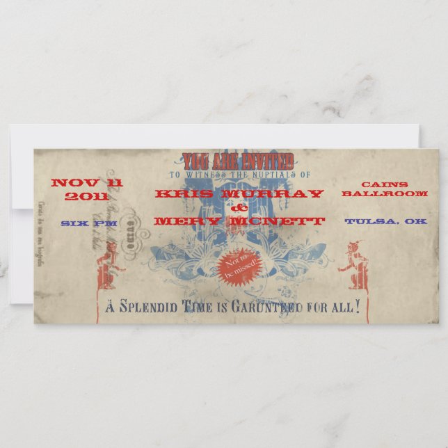 Vintager Circus Einladung (Vorderseite)