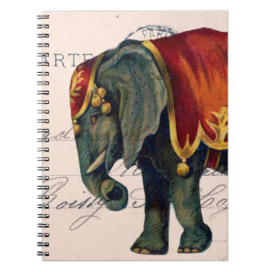 Vintager Circus Elephant Notizblock