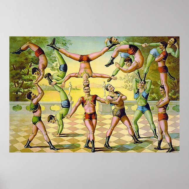 Vintager Circus Print. Poster (Vorne)