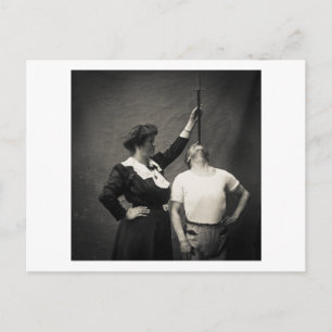 Vintager Circus Sideshow-Schwert-Schlucht-Freak Postkarte