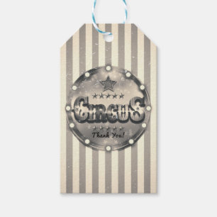 Vintager Circus Stripes, kundenspezifisches Gastge Geschenkanhänger