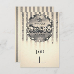 Vintager Circus Stripes Party Tischnummer