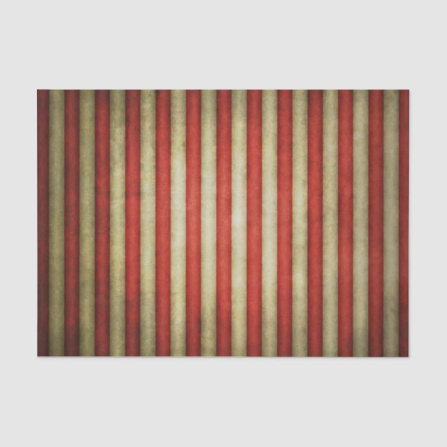Vintager Circus Stripey Hintergrund Seidenpapier (Vorderseite)