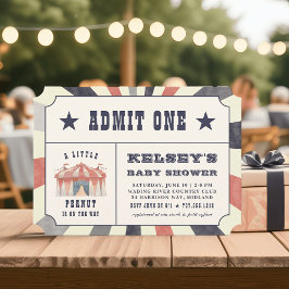 Vintager Circus Ticket Kinderdusche Einladung