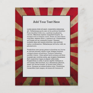 Vintager Circus Zelt Stars Rote Linien Karneval Flyer