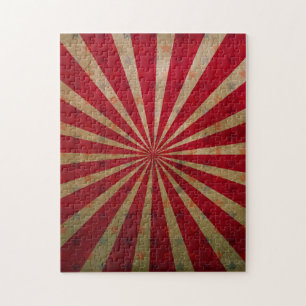 Vintager Circus Zelt Stars Rote Linien Karneval Puzzle
