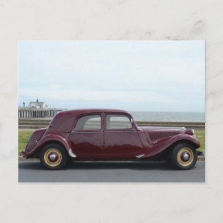Vintager Citroen Traction Avant Postkarte