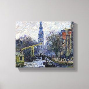 Vintager Claude Monet Canal in Amsterdam Leinwanddruck