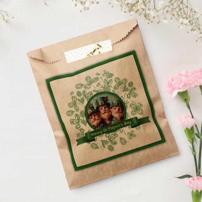 Vintager Clover St Patrick's Day Leprechauns FBag Geschenktütchen (Versiegelt)