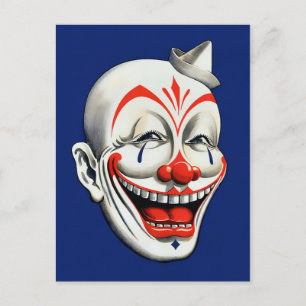 Vintager Clown Postkarte