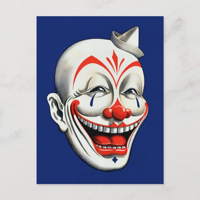 Vintager Clown Postkarte (Vorderseite)