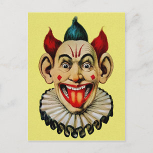 Vintager Clown Postkarte