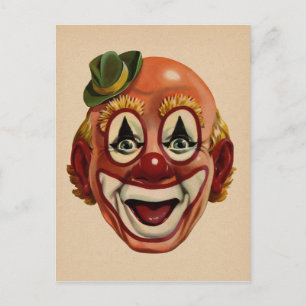 Vintager Clown Postkarte