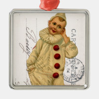 Vintager Clown Postkarte Digitale Kunst
