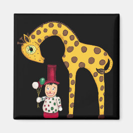 Vintager Clown und Giraffe Magnet
