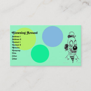 Vintager Clown Visitenkarte