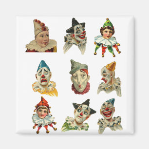 Vintager Clowngesichtsentwurf Magnet