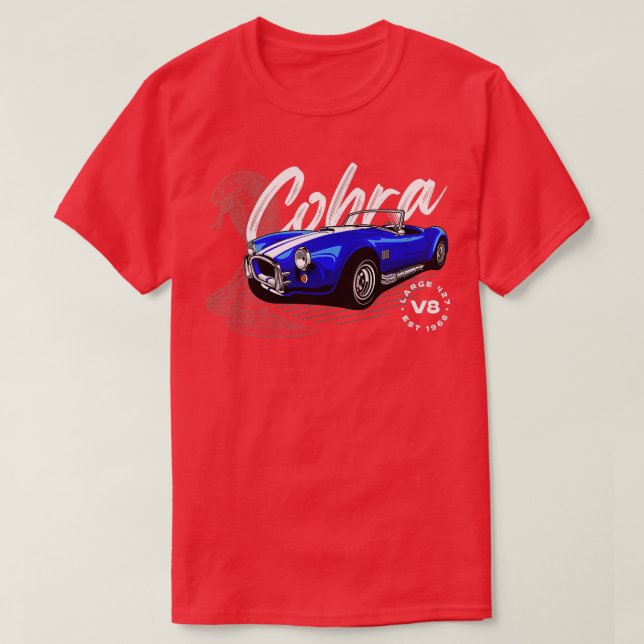 Vintager Cobra-Sportwagen T-Shirt (Design vorne)
