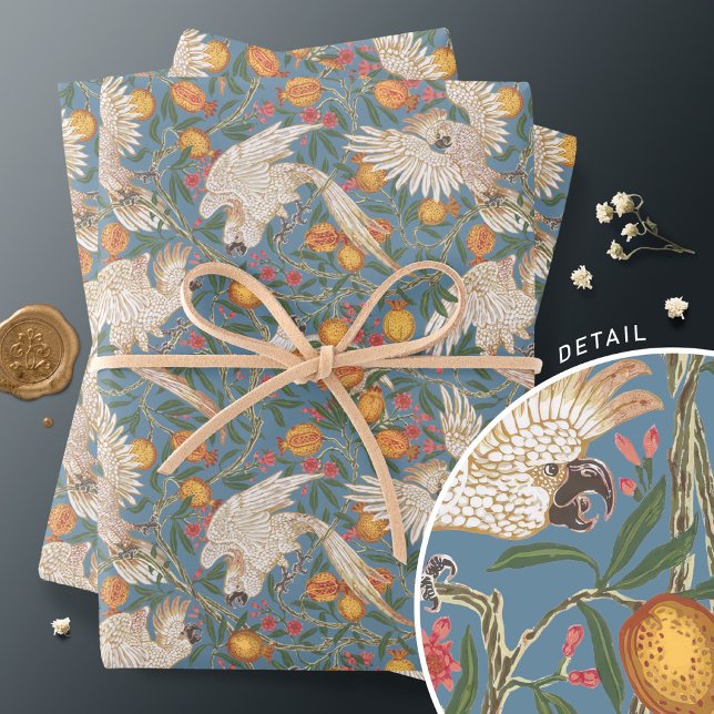 Vintager Cockatoo-Garten Geschenkpapier Set (Von Creator hochgeladen)