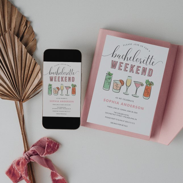 Vintager Cocktail Junggeselinnen-Abschied Ausflug Einladung (Von Creator hochgeladen)
